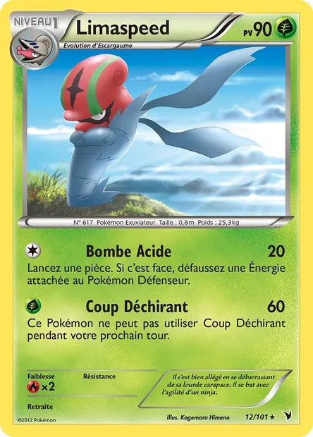 Limaspeed, carte Pokémon NVI 12 — extension Nobles Victoires