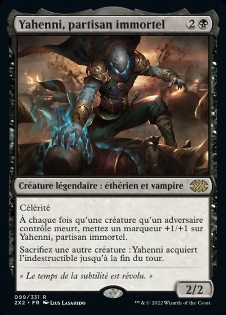 Yahenni, partisan immortel, carte Magic 2X2 99 — extension Double Masters 2022