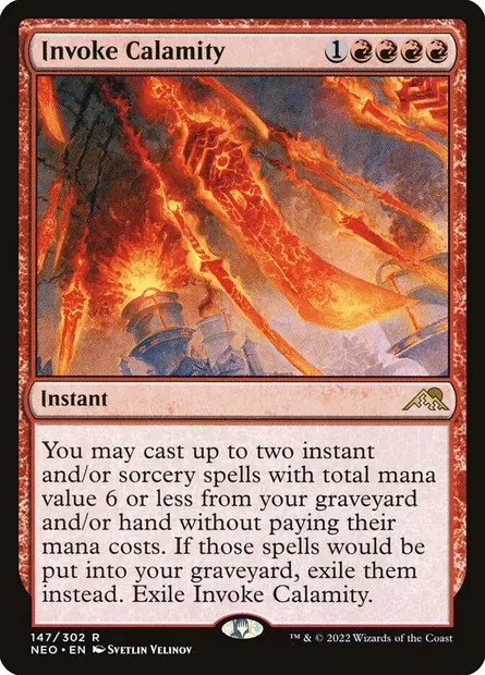 Invoke Calamity, Magic card NEO 147 — Kamigawa: Neon Dynasty set