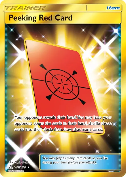 Peeking Red Card, Pokémon card UPR 169 — Ultra Prism set
