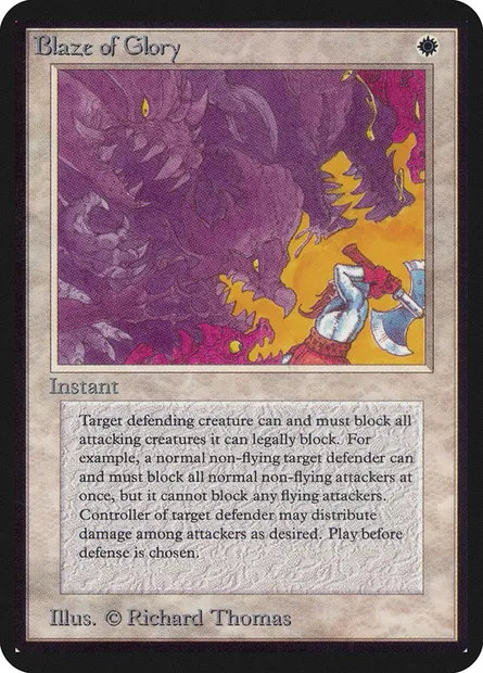 Blaze of Glory, Magic card LEA 6 — Limited Edition Alpha set