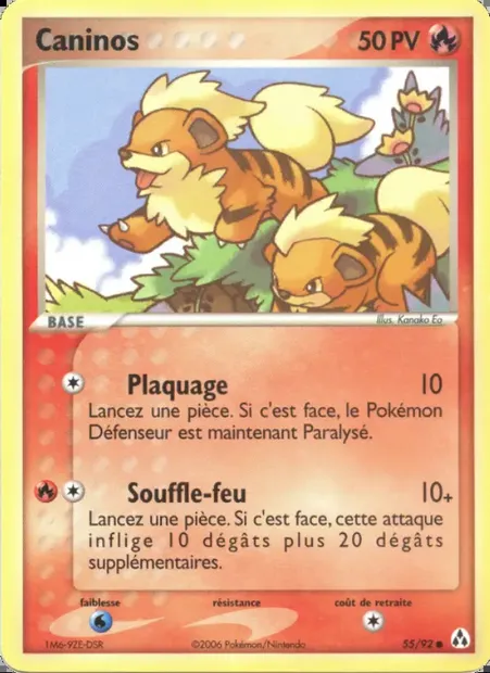 Caninos, carte Pokémon LM 55 — extension EX Créateurs de légendes