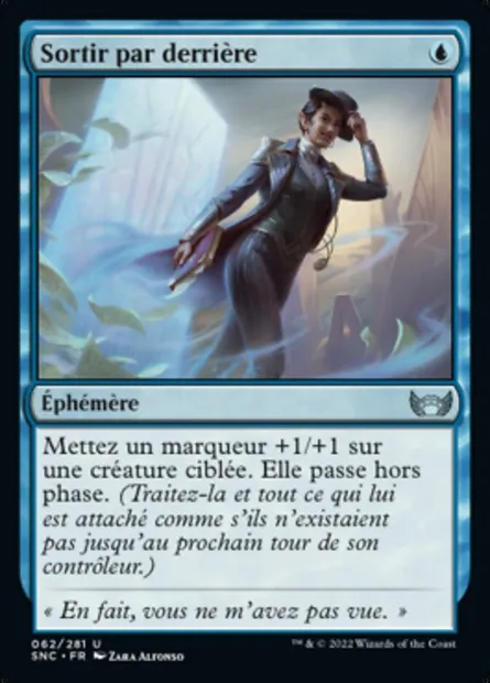 Sortir par derrière, carte Magic SNC 62 — extension Les rues de la Nouvelle-Capenna