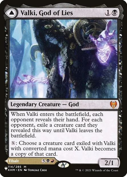 Valki, dieu des Mensonges // Tibalt, imposteur cosmique, carte Magic PLST KHM-114 — extension The List