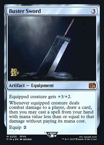 Buster Sword, Magic card PFIN 255s — Final Fantasy Promos set