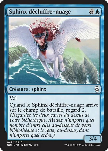 Sphinx déchiffre-nuage, carte Magic DOM 47 — extension Dominaria