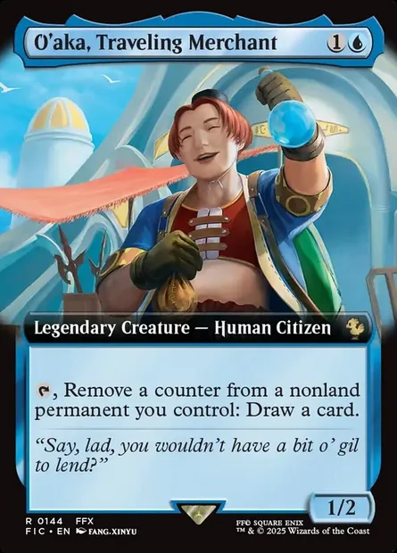 O'aka, Traveling Merchant, Magic card FIC 144 — Final Fantasy Commander set