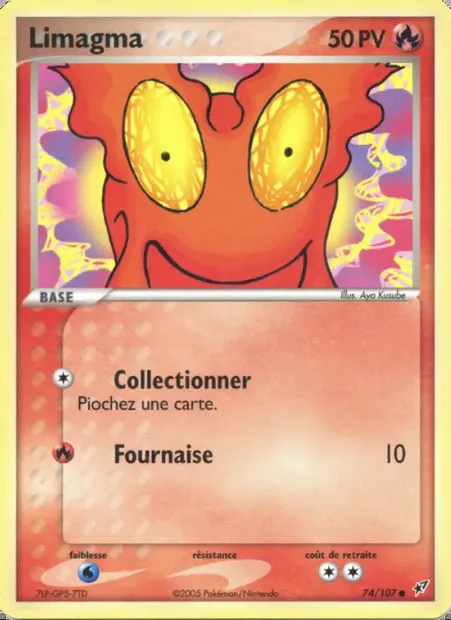 Limagma, carte Pokémon DX 74 — extension EX Deoxys