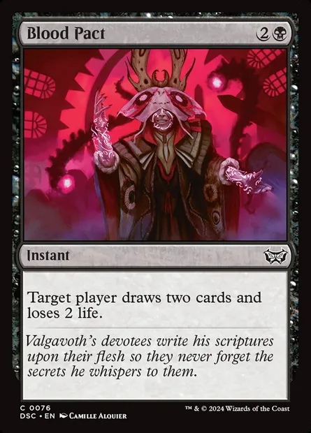 Blood Pact, Magic card DSC 76 — Duskmourn: House of Horror Commander set