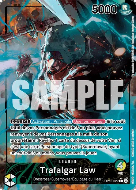 Trafalgar Law, carte One Piece OP10-022 — extension SANG ROYAL