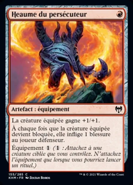 Heaume du persécuteur, carte Magic KHM 155 — extension Kaldheim