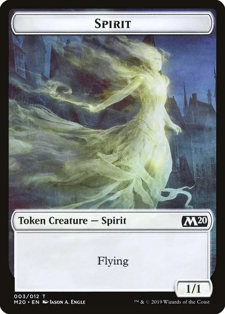 Spirit, carte Magic TM20 3 — extension Core Set 2020 Tokens
