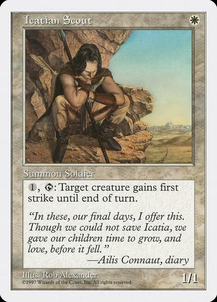 Eclaireurs icatian, carte Magic 5ED 37 — extension Cinquième Edition