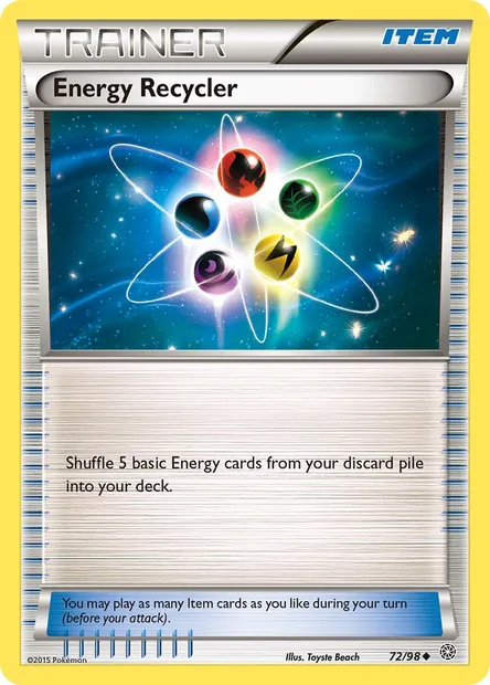 Energy Recycler, Pokémon card AOR 72 — Ancient Origins set
