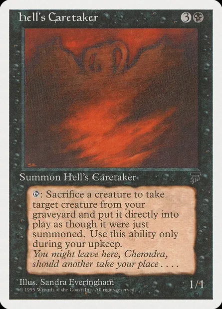 Hell's Caretaker, Magic card CHR 35 — Chronicles set