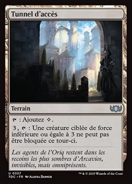 Tunnel d'accès, carte Magic TDC 337 — extension Tarkir: Dragonstorm Commander