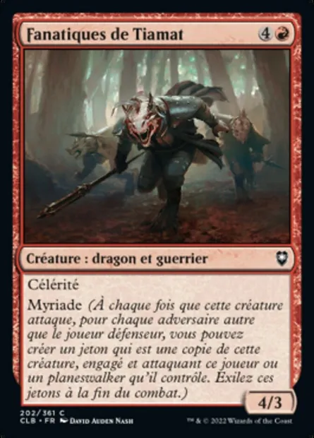 Fanatiques de Tiamat, carte Magic CLB 202 — extension Commander Légendes : la bataille de la Porte de Baldur