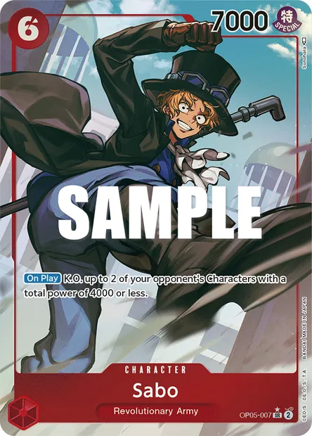 Sabo, One Piece card OP05-007 — AWAKENING OF THE NEW ERA set