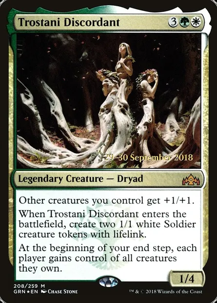 Trostani Discordant, Magic card PGRN 208s — Guilds of Ravnica Promos set