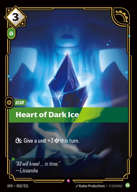 Heart of Dark Ice, Riftbound card SFD 052 — Spiritforged set
