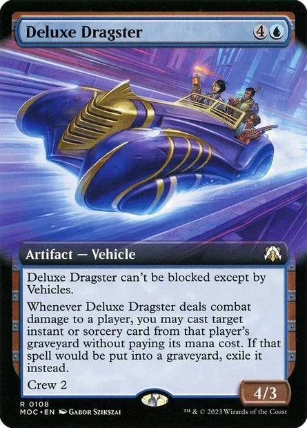 Deluxe Dragster, Magic card MOC 108 — March of the Machine Commander set