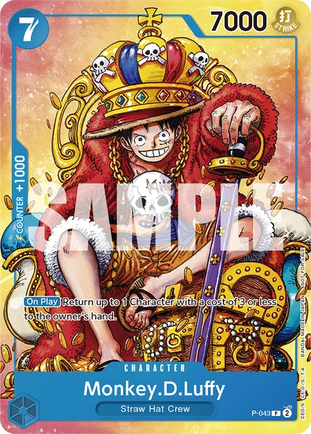 Monkey D. Luffy, carte One Piece P-043 — extension Carte promo