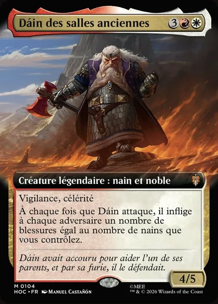 Dáin des salles anciennes, carte Magic HOC 104 — extension The Hobbit Eternal