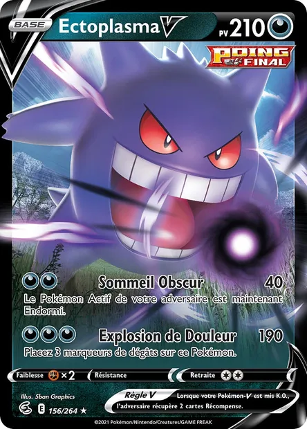 Ectoplasma V, carte Pokémon FST 156 — extension Poing de Fusion