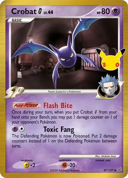 Crobat G, Pokémon card 30C CC011 — 30th Celebration set