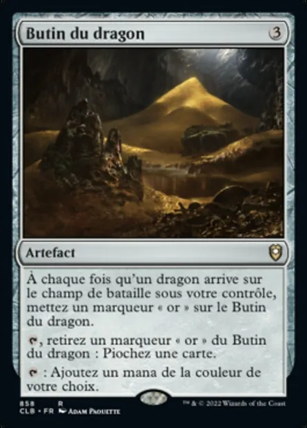 Butin du dragon, carte Magic CLB 858 — extension Commander Légendes : la bataille de la Porte de Baldur