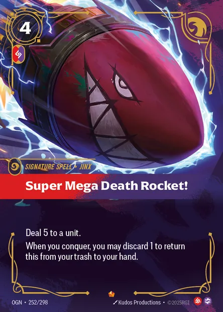 Super Mega Death Rocket!, Riftbound card OGN 252 — Origins set