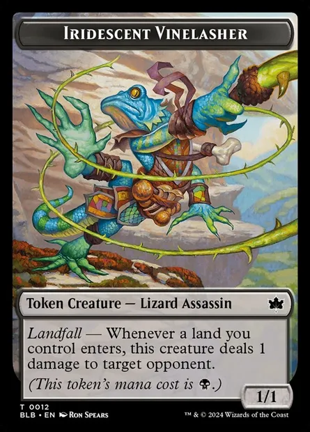 Iridescent Vinelasher, Magic card TBLB 12 — Bloomburrow Tokens set