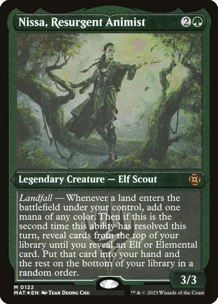 Nissa, Resurgent Animist, Magic card MAT 122 — March of the Machine: The Aftermath set