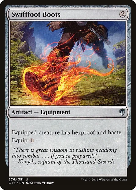 Swiftfoot Boots, Magic card C16 276 — Commander 2016 set