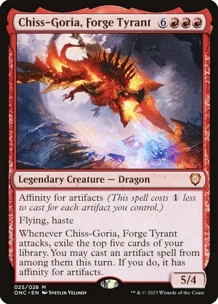 Chiss-Goria, Forge Tyrant, Magic card ONC 25 — Phyrexia: All Will Be One Commander set
