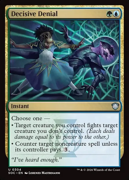 Decisive Denial, Magic card SOC 304 — Secrets of Strixhaven Commander set