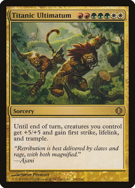 Titanic Ultimatum, Magic card ALA 204 — Shards of Alara set