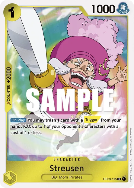 Streusen, carte One Piece OP03-115 — extension PILLARS OF STRENGTH