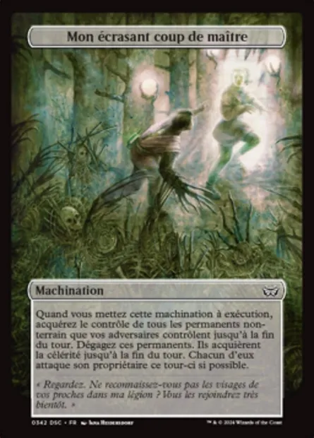 Mon écrasant coup de maître, carte Magic DSC 342 — extension Duskmourn: House of Horror Commander