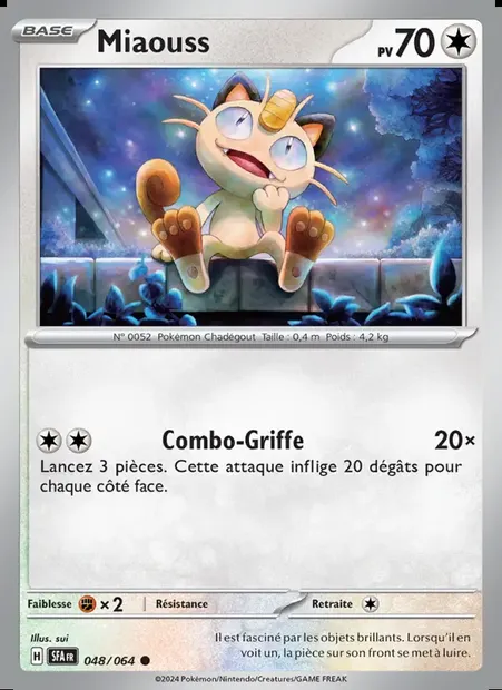 Miaouss, carte Pokémon SFA 048 — extension Fable Nébuleuse