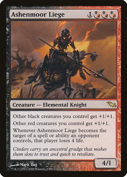 Ashenmoor Liege, Magic card SHM 181 — Shadowmoor set