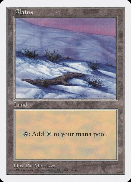 Plains, Magic card 5ED 430 — Fifth Edition set