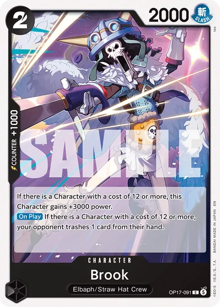 Brook, One Piece card OP17-091 — THE WORLD’S STRONGEST WARRIORS set