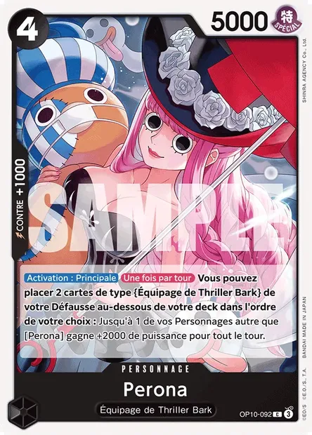 Perona, carte One Piece OP10-092 — extension SANG ROYAL