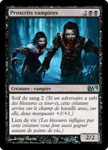 Proscrits vampires, carte Magic M12 115 — extension Magic 2012