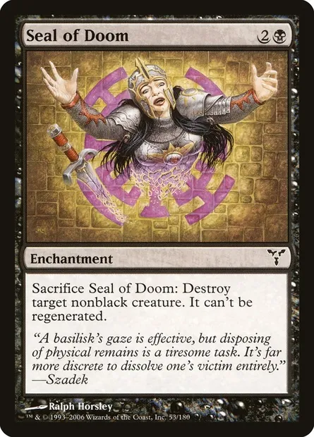 Sceau du destin, carte Magic DIS 53 — extension Discorde