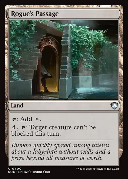 Rogue's Passage, Magic card SOC 400 — Secrets of Strixhaven Commander set