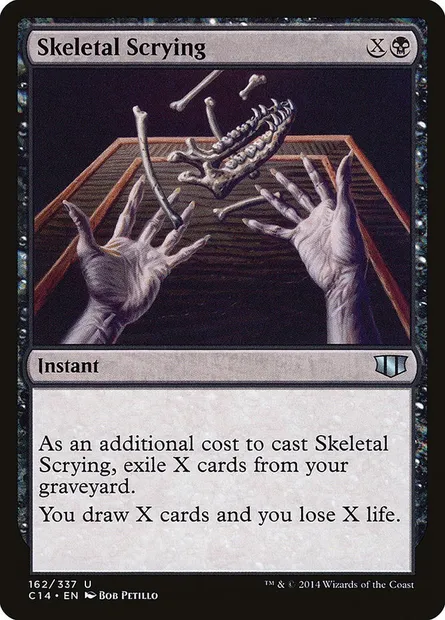 Skeletal Scrying, Magic card C14 162 — Commander 2014 set