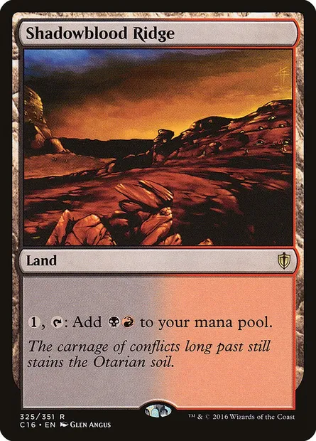Shadowblood Ridge, Magic card C16 325 — Commander 2016 set