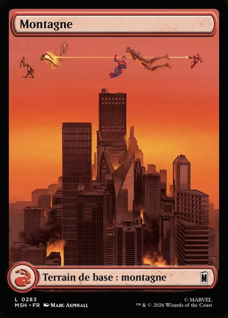 Montagne, carte Magic MSH 283 — extension Marvel Super Heroes